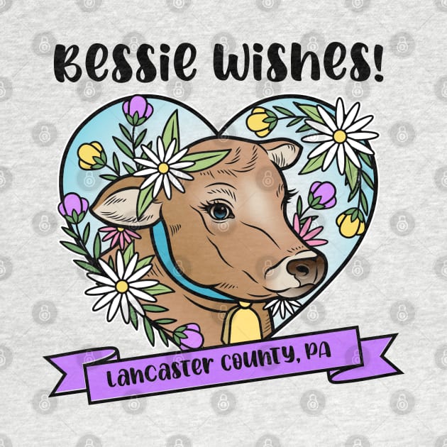 "Bessie Wishes” Lancaster County Cow by Tickle Shark Designs